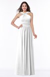 Simple A-line Thick Straps Sleeveless Half Backless Chiffon Bridesmaid Dresses