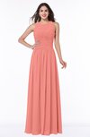 Elegant A-line Sleeveless Zipper Chiffon Plus Size Bridesmaid Dresses