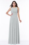 Elegant A-line Sleeveless Zipper Chiffon Plus Size Bridesmaid Dresses