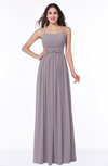 Glamorous A-line Sleeveless Half Backless Chiffon Floor Length Plus Size Bridesmaid Dresses