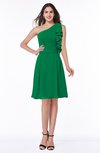 Elegant A-line One Shoulder Sleeveless Half Backless Mini Plus Size Bridesmaid Dresses