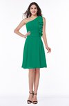 Elegant A-line One Shoulder Sleeveless Half Backless Mini Plus Size Bridesmaid Dresses