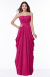 Cinderella Half Backless Chiffon Floor Length Ruching Plus Size Bridesmaid Dresses