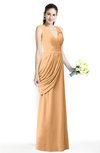 Mature A-line V-neck Chiffon Pleated Plus Size Bridesmaid Dresses