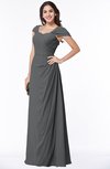 Mature A-line Sweetheart Short Sleeve Zip up Floor Length Plus Size Bridesmaid Dresses