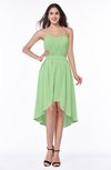 Informal A-line Sleeveless Half Backless Asymmetric Bridesmaid Dresses