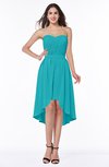 Informal A-line Sleeveless Half Backless Asymmetric Bridesmaid Dresses