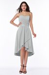 Mature A-line Sleeveless Zip up Ruching Plus Size Bridesmaid Dresses