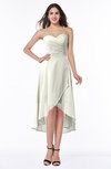 Plain Asymmetric Neckline Sleeveless Chiffon Pleated Plus Size Bridesmaid Dresses
