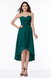 Plain Asymmetric Neckline Sleeveless Chiffon Pleated Plus Size Bridesmaid Dresses