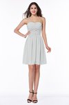 Cute A-line Sleeveless Zipper Short Ribbon Plus Size Bridesmaid Dresses