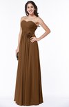 Cute Strapless Sleeveless Chiffon Floor Length Flower Plus Size Bridesmaid Dresses