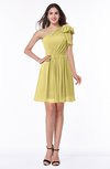 Casual A-line One Shoulder Sleeveless Half Backless Bow Bridesmaid Dresses