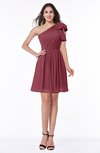 Casual A-line One Shoulder Sleeveless Half Backless Bow Bridesmaid Dresses