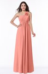 Informal Empire One Shoulder Sleeveless Chiffon Plus Size Bridesmaid Dresses