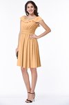 Cute Scoop Short Sleeve Zip up Sash Plus Size Bridesmaid Dresses