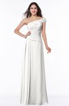 Modern A-line One Shoulder Sleeveless Floor Length Plus Size Bridesmaid Dresses