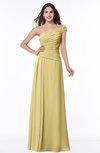 Modern A-line One Shoulder Sleeveless Floor Length Plus Size Bridesmaid Dresses