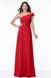 Modern A-line One Shoulder Sleeveless Floor Length Plus Size Bridesmaid Dresses