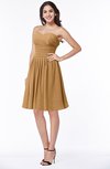 Elegant Strapless Sleeveless Zipper Knee Length Ribbon Bridesmaid Dresses