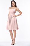 Elegant Strapless Sleeveless Zipper Knee Length Ribbon Bridesmaid Dresses