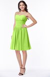 Elegant Strapless Sleeveless Zipper Knee Length Ribbon Bridesmaid Dresses