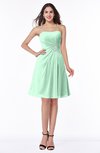 Modern Sleeveless Zip up Chiffon Mini Plus Size Bridesmaid Dresses