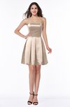 Traditional A-line Strapless Sleeveless Satin Pleated Plus Size Bridesmaid Dresses
