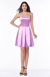 Traditional A-line Strapless Sleeveless Satin Pleated Plus Size Bridesmaid Dresses