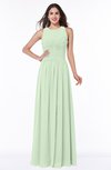 Antique A-line Scoop Zip up Floor Length Plus Size Bridesmaid Dresses