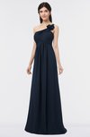 Elegant A-line Asymmetric Neckline Sleeveless Floor Length Flower Bridesmaid Dresses