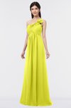 Elegant A-line Asymmetric Neckline Sleeveless Floor Length Flower Bridesmaid Dresses