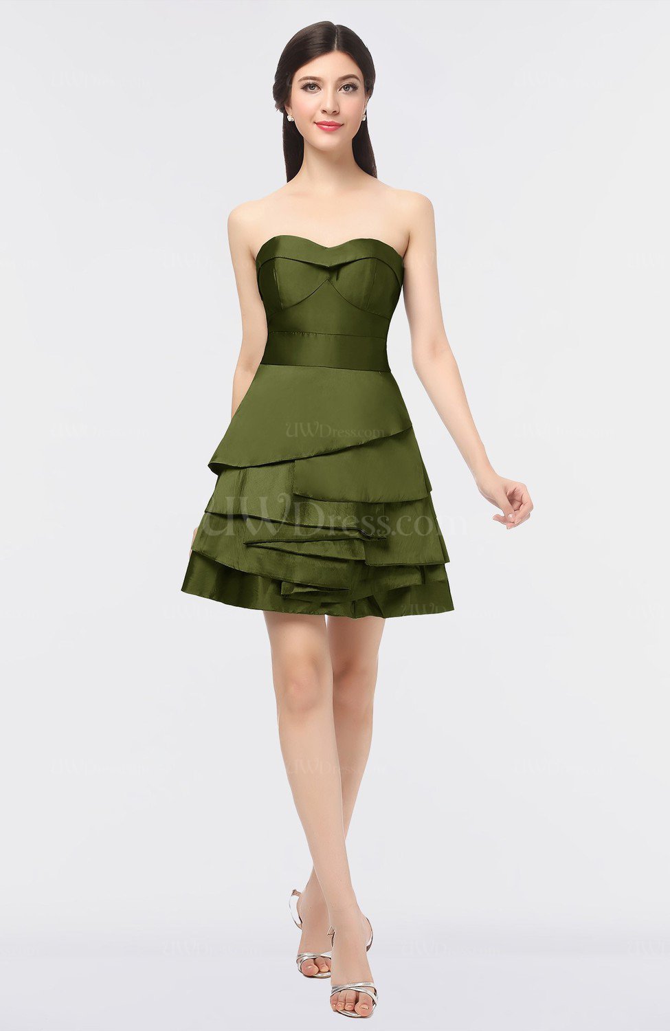 olive green ball gowns