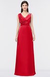 Elegant A-line V-neck Sleeveless Floor Length Appliques Bridesmaid Dresses