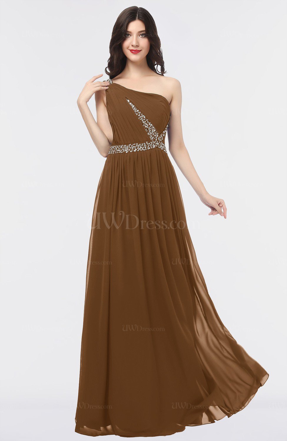 brown sequin gown