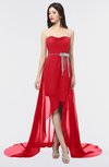 Glamorous A-line Strapless Zip up Sweep Train Graduation Dresses