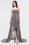 Glamorous A-line Strapless Zip up Sweep Train Graduation Dresses
