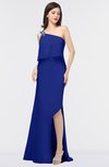 Elegant A-line Asymmetric Neckline Sleeveless Zip up Appliques Prom Dresses