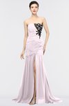 Elegant Column Strapless Sleeveless Zip up Ruching Prom Dresses