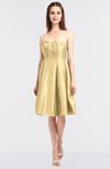 Elegant A-line Sleeveless Zip up Knee Length Bridesmaid Dresses