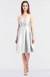 Elegant A-line Sleeveless Zip up Knee Length Bridesmaid Dresses