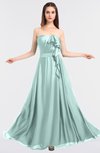 Glamorous A-line Strapless Sleeveless Floor Length Prom Dresses