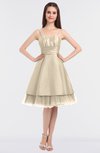Princess Ball Gown Spaghetti Zip up Knee Length Bridesmaid Dresses