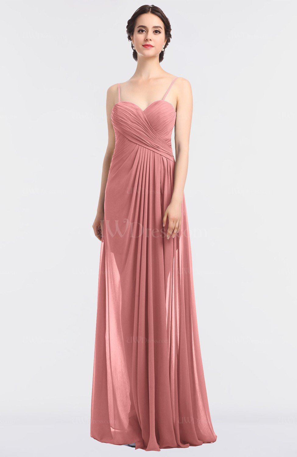 Flamingo Pink Bridesmaid Dress 3