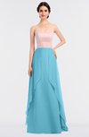 Elegant A-line Strapless Sleeveless Zip up Plainness Bridesmaid Dresses