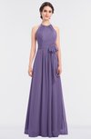 Classic A-line Halter Zip up Pick up Bridesmaid Dresses
