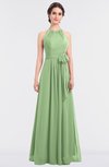 Classic A-line Halter Zip up Pick up Bridesmaid Dresses