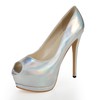Patent Leather Wedding Shoes Women's Dress Average Peep Toe Stiletto Heel