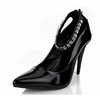 Stiletto Heel Dance Shoes Rhinestone Closed Toe Women's Patent Leather Average