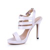 Average Sandals Wedding Women's Stiletto Heel Open Toe Silk Like Satin